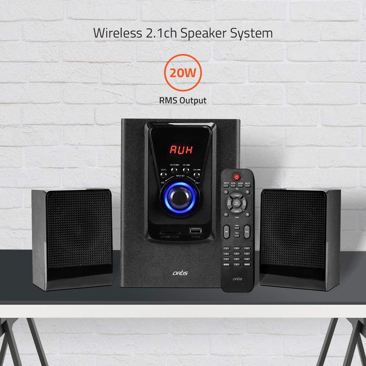 The Ultimate Strings - IT Accessories Peripherals - Artis MS201 Multimedia Speaker Watt 20 2.1 Channel Wireless Bluetooth